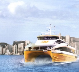 九州港着のフェリーに乗船・出発